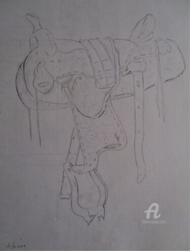 「La Selle d' Holly」というタイトルの描画 Roberto Urbanoによって, オリジナルのアートワーク, 鉛筆