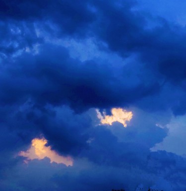 Photography titled "Dark blue Clouds" by Munish Mehra, Original Artwork, Analog photography