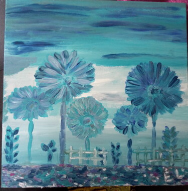 Malerei mit dem Titel "paysage" von Estelle.L, Original-Kunstwerk, Acryl
