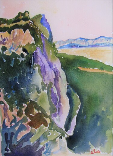 Le Pic Saint-Loup vu du château de Montferrand