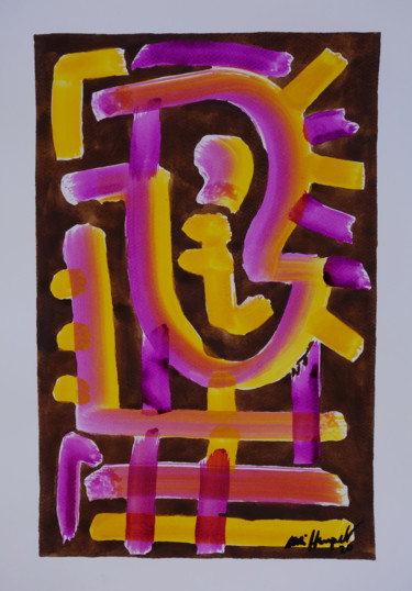 绘画 标题为“Ohne Titel 70” 由Ulli Heupel, 原创艺术品, 水彩
