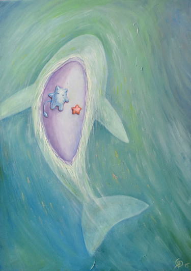 Pittura intitolato "My Island" da Olya Yatsenko, Opera d'arte originale, Olio