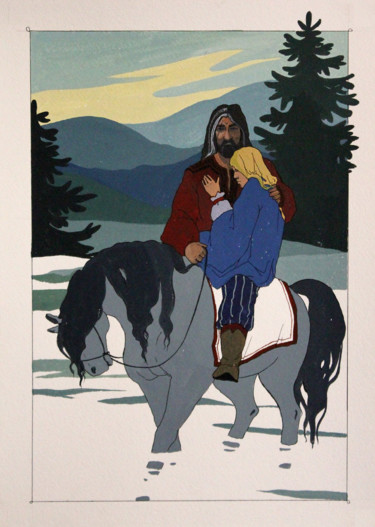 Валькирия. Иллюстрации лист 7 Drawing titled "Валькирия. Иллюстра…" by Taisiia Menigecheva, Original Artwork, Watercolor