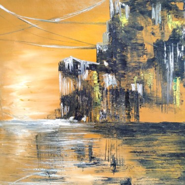 Painting titled "Dawn to Dark" by Atignas Art, Original Artwork, Oil Mounted on Wood Panel