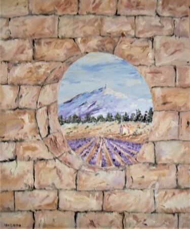 Painting titled "Vue du Cabanon" by Roberto Urbano, Original Artwork, Oil