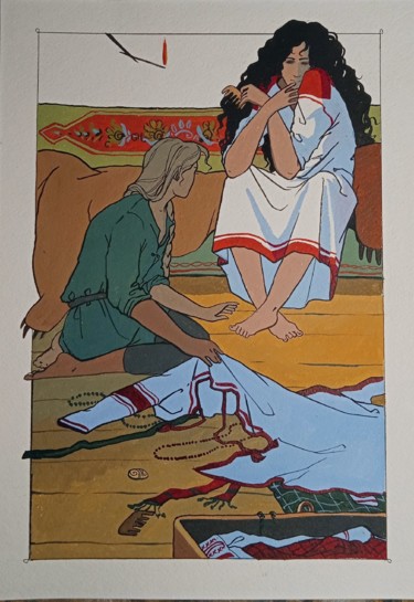 Валькирия. Иллюстрации лист 8 Drawing titled "Валькирия. Иллюстра…" by Taisiia Menigecheva, Original Artwork, Watercolor
