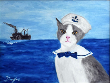 Pintura titulada "A despedida do maru…" por Leo Du Lac, Obra de arte original, Oleo