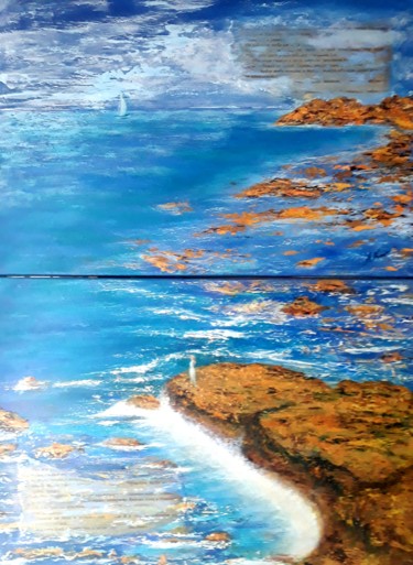 Diptych: Hope (Диптих: Упование) Painting titled "Diptych: Hope (Дипт…" by Alla Kosteleckaya, Original Artwork, Acrylic Mounted on Wood Stretcher frame