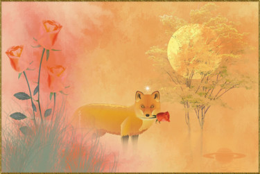 数字艺术 标题为“Le Renard suite” 由Harald Dastis, 原创艺术品, 数字油画