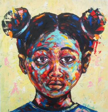 제목이 "Delightful child"인 미술작품 Ernest Larbi Budu로, 원작, 아크릴
