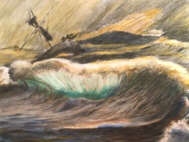 Peinture intitulée "LES TRAVAILLEURS DE…" par Jacques Tafforeau, Œuvre d'art originale, Aquarelle