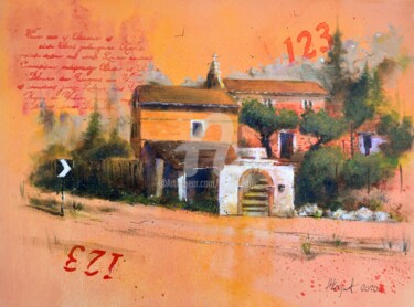Love it as 123 Gouvia Corfu Greece 40x30cm 2020 Painting titled "Love it as 123 Gouv…" by Nenad Kojić, Original Artwork, Acrylic Mounted on Cardboard