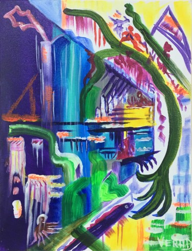Peinture intitulée "Sea question" par Verad, Œuvre d'art originale, Acrylique Monté sur Châssis en bois