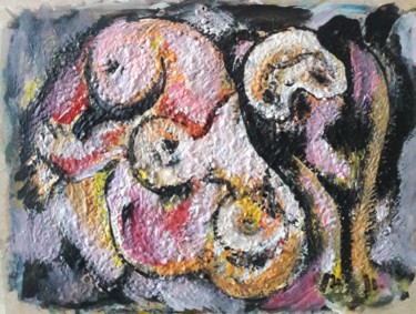 tête penché Peinture intitulée "tête penché" par Sam Keusseyan, Œuvre d'art originale, Acrylique