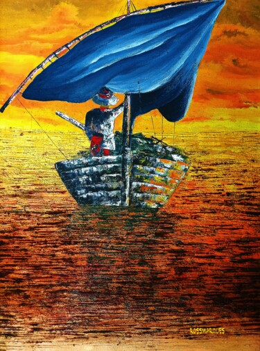 数字艺术 标题为“O Barqueiro” 由Ross Marques, 原创艺术品, 油