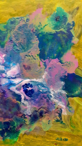 Schilderij getiteld "Peace" door Marianne Huizinga, Origineel Kunstwerk, Acryl