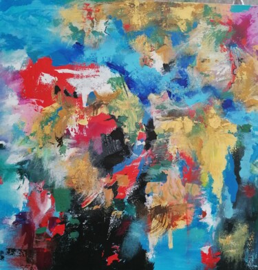 Peinture intitulée "Explosion" par Nadia Barsky, Œuvre d'art originale, Acrylique