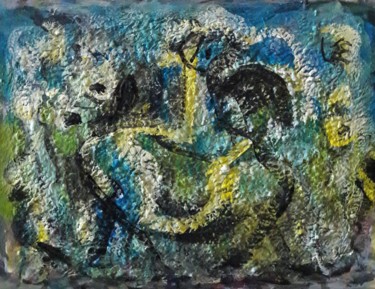 le chèvre et les femmes Painting titled "le chèvre et les fe…" by Sam Keusseyan, Original Artwork, Acrylic