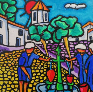 Peinture intitulée "Plaza Cavana." par Marc Felix, Œuvre d'art originale, Acrylique Monté sur Châssis en bois