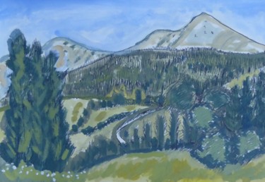 Peinture intitulée "Paysage du Queyras" par Nicolas Cavuoto, Œuvre d'art originale, Huile