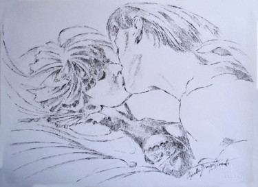 "KISS AFTER KISS" başlıklı Resim Paola Imposimato tarafından, Orijinal sanat, Mürekkep