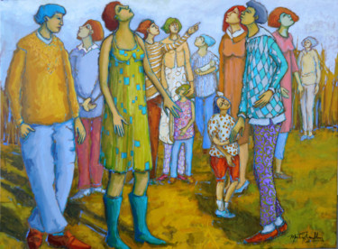 REGARDER PLUS HAUT VOIR, VOIR PLUS LOIN Painting titled "REGARDER PLUS HAUT…" by Martine Tremblay Artiste Peintre, Original Artwork, Acrylic