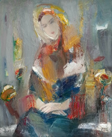 绘画 标题为“Bride (60x50cm, oil…” 由Mateos Sargsyan, 原创艺术品, 油 安装在木质担架架上