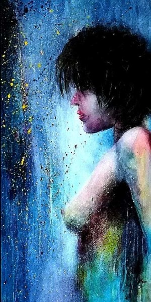 Painting titled "Pauline" by Edwige Manon (edman), Original Artwork, Acrylic
