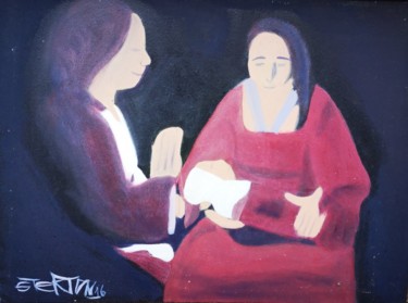 Painting titled "L enfant" by Sebastian Ponchaut (sterton), Original Artwork, Oil