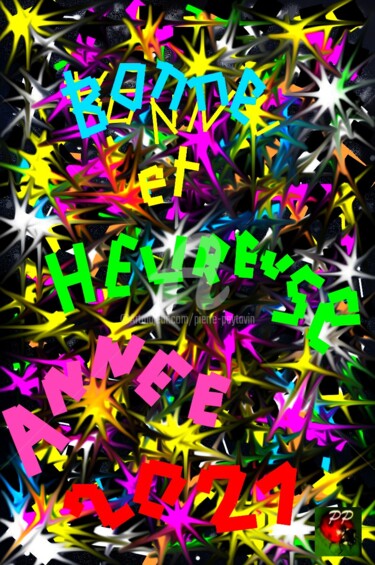 Digital Arts titled "carte de voeux 2021" by Pierre Peytavin, Original Artwork, 2D Digital Work
