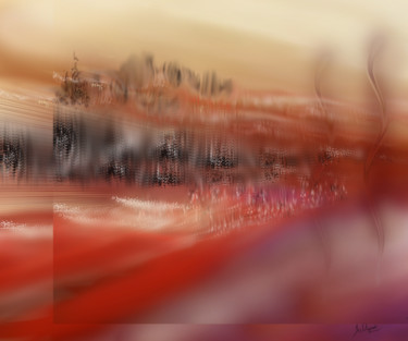 Arts numériques intitulée ""Lots of Space"  40…" par Jocelyne Dupuis (Jo Dupuis), Œuvre d'art originale, Peinture numérique…
