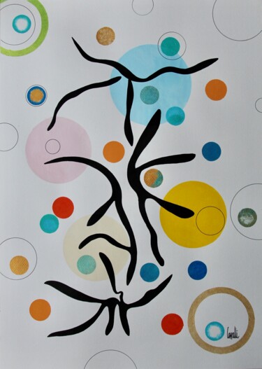 Drawing titled "20 143 Stars" by Pascal Cavalli, Original Artwork, Acrylic
