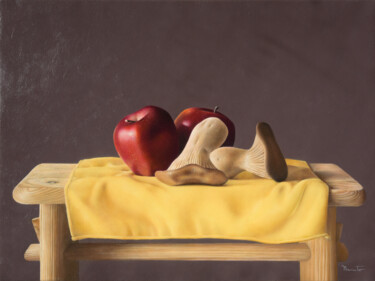 Painting titled "Still life" by Antonio Nasuto, Original Artwork, Oil Mounted on Wood Stretcher frame
