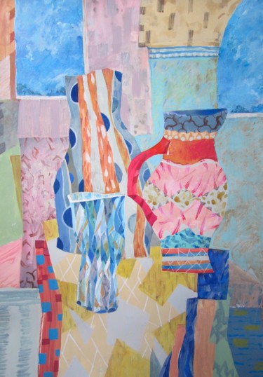 Painting titled "Italian Still Life" by Sergey Kostin, Original Artwork, Acrylic