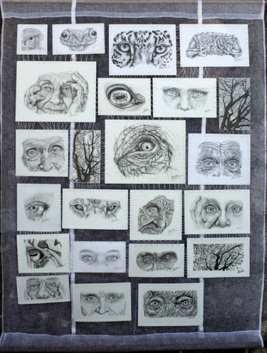 Dessin intitulée "Nous Tous" par Alixire, Œuvre d'art originale, Graphite