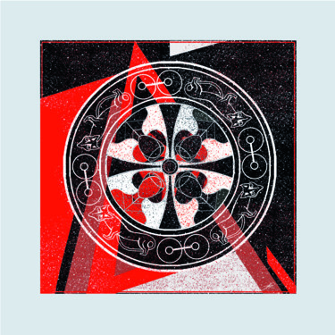 Red ornament_Красный орнамент Цифровое искусство под названием "Red ornament_Красны…" - Alexey Rasnyuk, Подлинное произведение искусства, 2D Цифровая Рабо…