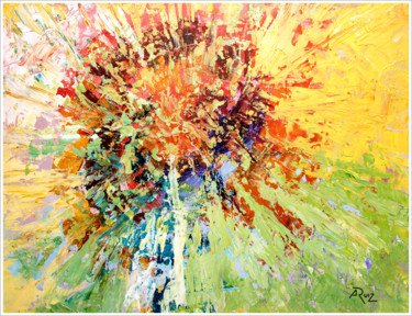 "Sol Ecologico" Painting titled ""Sol Ecologico"" by Ana Maria Cortes, Original Artwork, Acrylic
