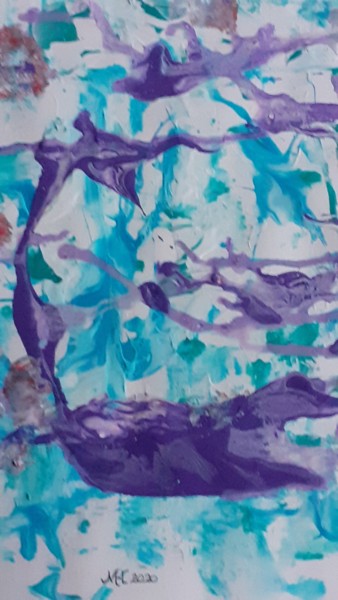 Schilderij getiteld "Sharks" door Marianne Huizinga, Origineel Kunstwerk, Acryl