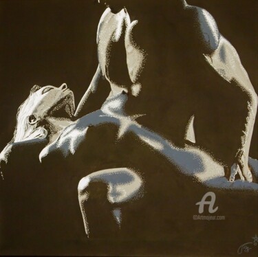 Malerei mit dem Titel "LACHER PRISE" von Lucia Buzzi, Original-Kunstwerk, Acryl Auf Keilrahmen aus Holz montiert