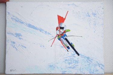 Painting titled "ENGAGEMENT -" by Régis Tuaillon, Original Artwork, Acrylic