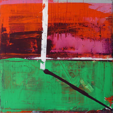 Painting titled "08-046" by Alain Ballereau, Original Artwork, Acrylic Mounted on Wood Stretcher frame