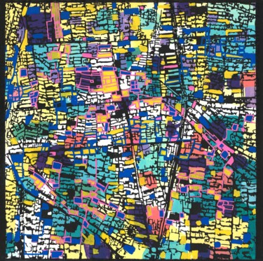 绘画 标题为“SQUARE 26” 由Clément Delerot, 原创艺术品, 标记
