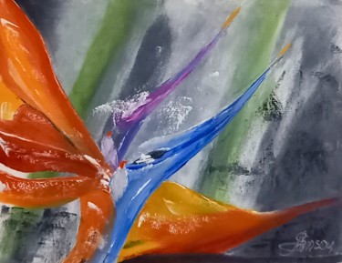 Painting titled "245 Paradis" by Gilles Janson, Original Artwork, Oil