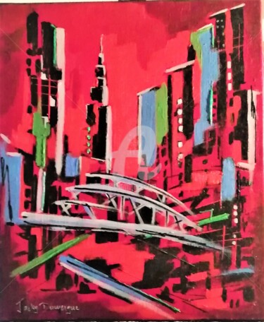 Peinture intitulée "L'empire State Buil…" par Jacky Dumergue, Œuvre d'art originale, Acrylique
