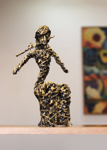 Pacification (29x17x13 1kg iron) Escultura intitulada "Pacification (29x17…" por Karen Axikyan, Obras de arte originais, Metais