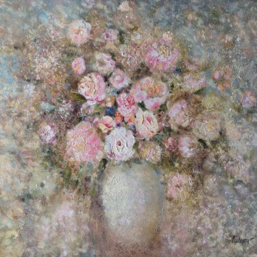 Painting titled "Tombe la neige" by Olga Liutova-Amplatz, Original Artwork, Oil