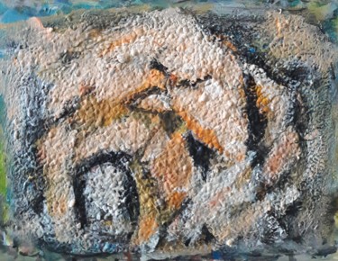 Peinture intitulée "taureau sus soleil" par Sam Keusseyan, Œuvre d'art originale, Acrylique