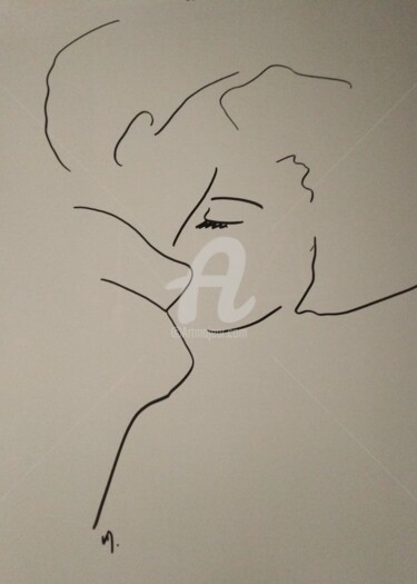 love Dessin intitulée "love" par Véronique Marchese, Œuvre d'art originale, Marqueur