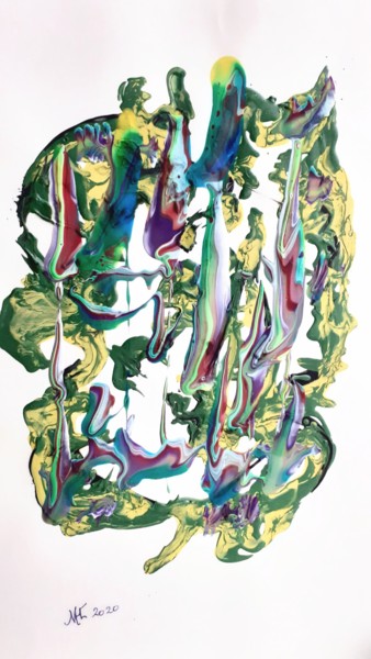 Schilderij getiteld "Breath of life" door Marianne Huizinga, Origineel Kunstwerk, Acryl