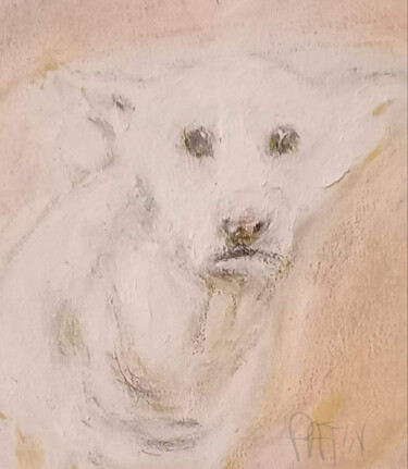 Drawing titled "Ma chienne" by Jacky Patin, Original Artwork, Pastel